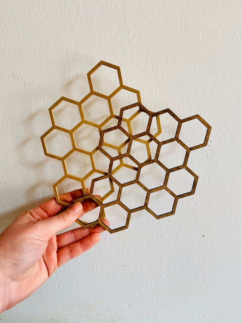 Bee Honeycomb Mobile Hanging - Faux Theory Design