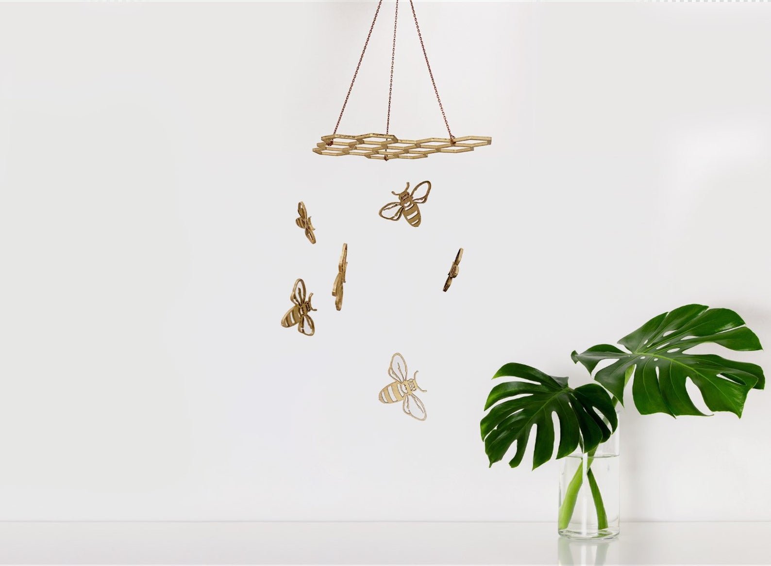 Bee Honeycomb Mobile Hanging - Faux Theory Design