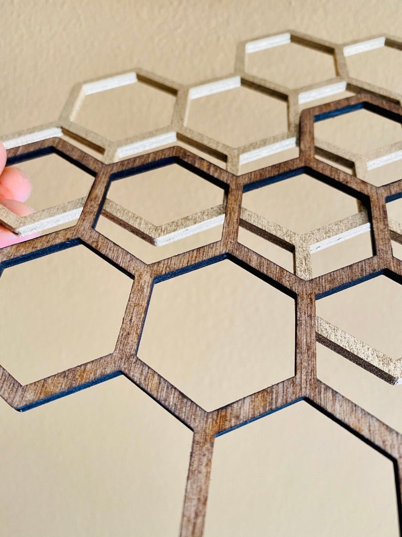 Bee Honeycomb Wall Hanging - Faux Theory Design