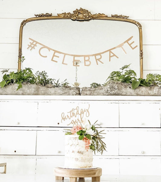 Birthday Girl - Birthday Cake Topper - Faux Theory Design