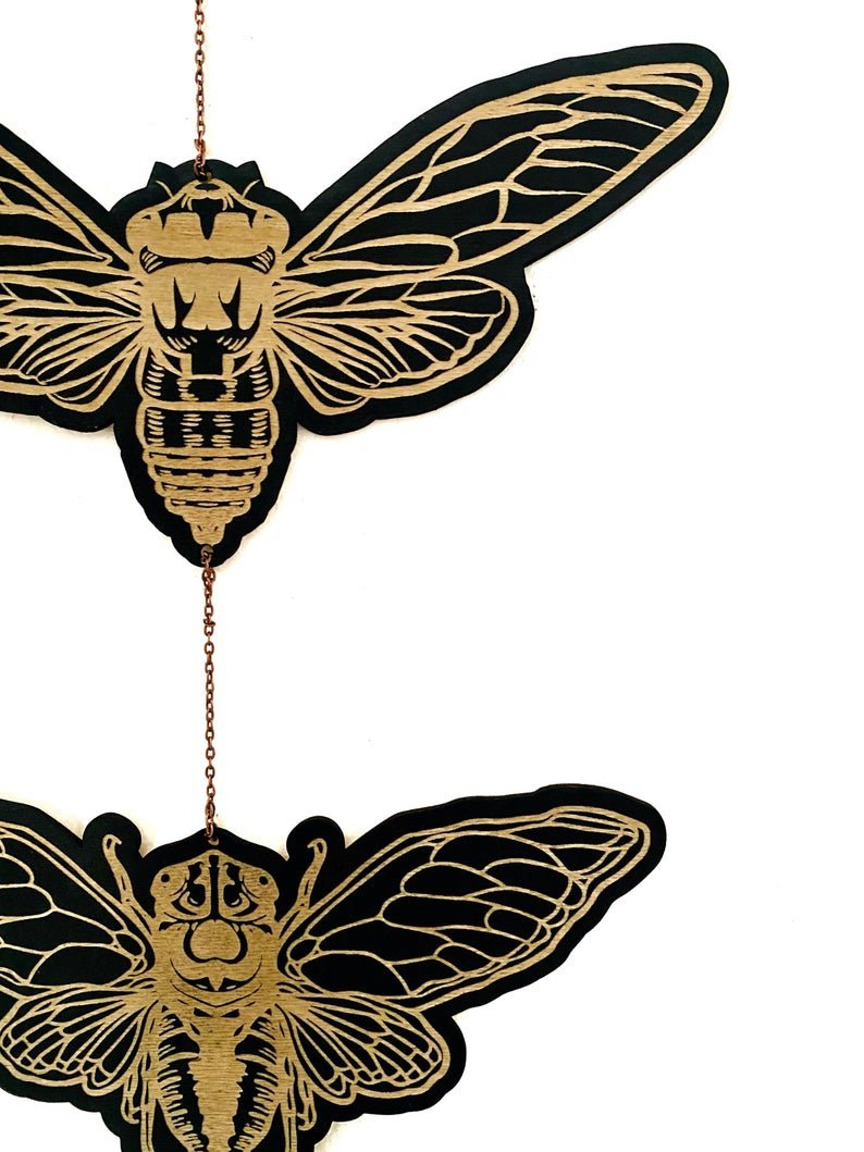 Black Cicada Garland - Faux Theory Design