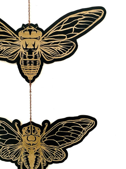 Black Cicada Garland - Faux Theory Design