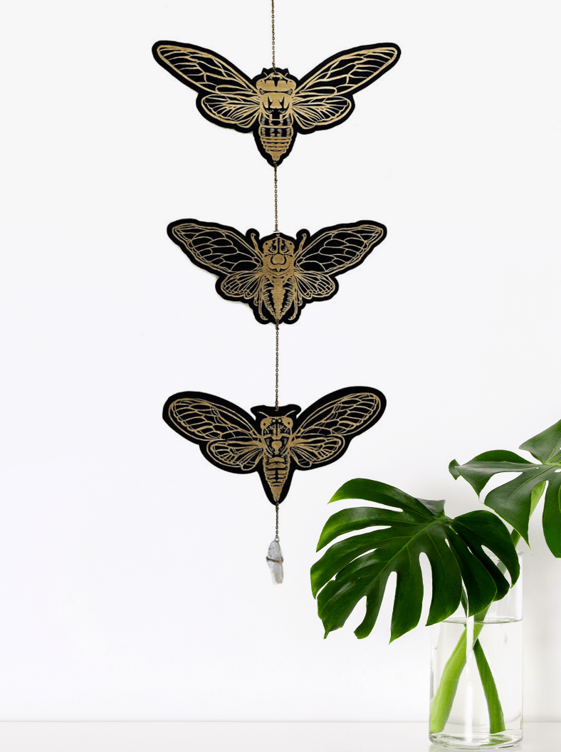 Black Cicada Garland - Faux Theory Design
