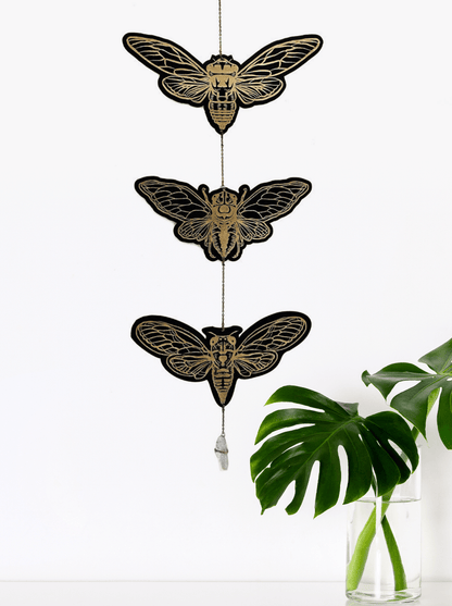 Black Cicada Garland - Faux Theory Design