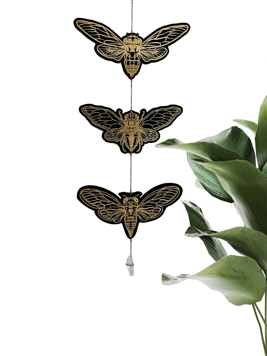 Black Cicada Garland - Faux Theory Design