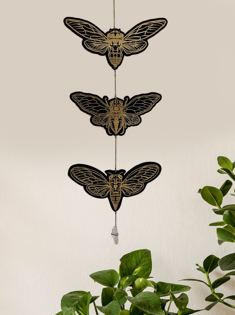 Black Cicada Garland - Faux Theory Design