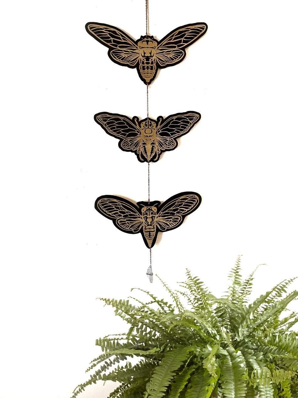 Black Cicada Garland - Faux Theory Design