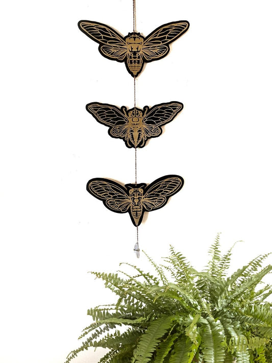 Black Cicada Garland - Faux Theory Design