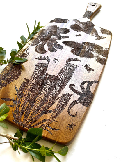 Carnivorous Plants Charcuterie Board - Faux Theory Design