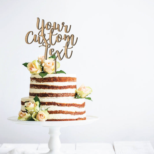 Custom Cake Topper - Faux Theory Design