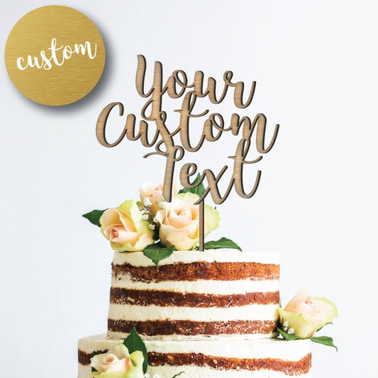 Custom Cake Topper - Faux Theory Design