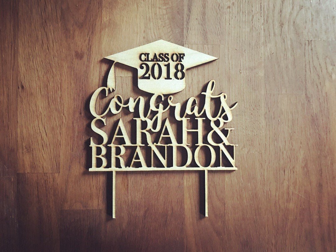 Custom Graduation Cake Topper - Faux Theory Design