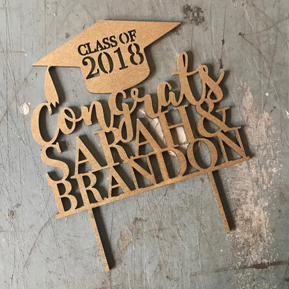 Custom Graduation Cake Topper - Faux Theory Design