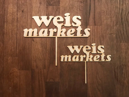 Custom LOGO Cake Topper - Faux Theory Design