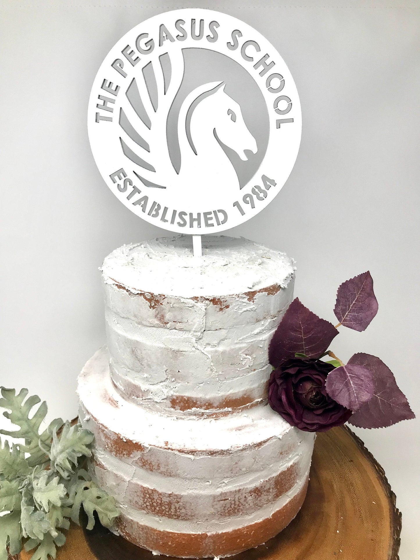 Custom LOGO Cake Topper - Faux Theory Design