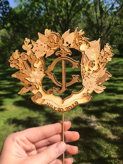 Custom LOGO Cake Topper - Faux Theory Design