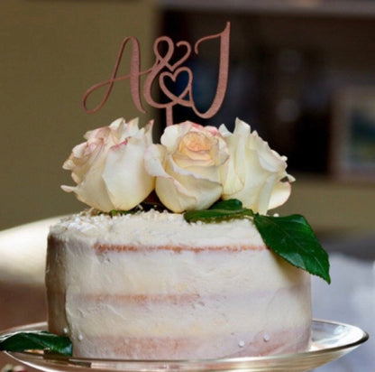 Custom Wood Cake Topper - Faux Theory Design