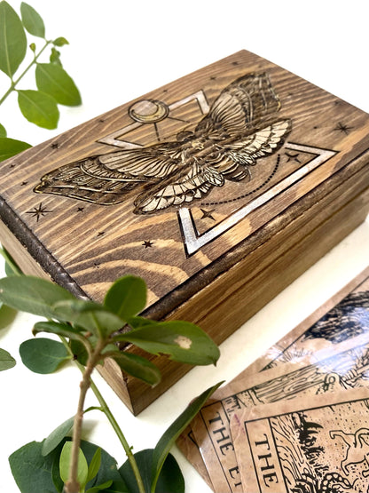 Death Head Hawk Moth Tarot Box - Faux Theory Design