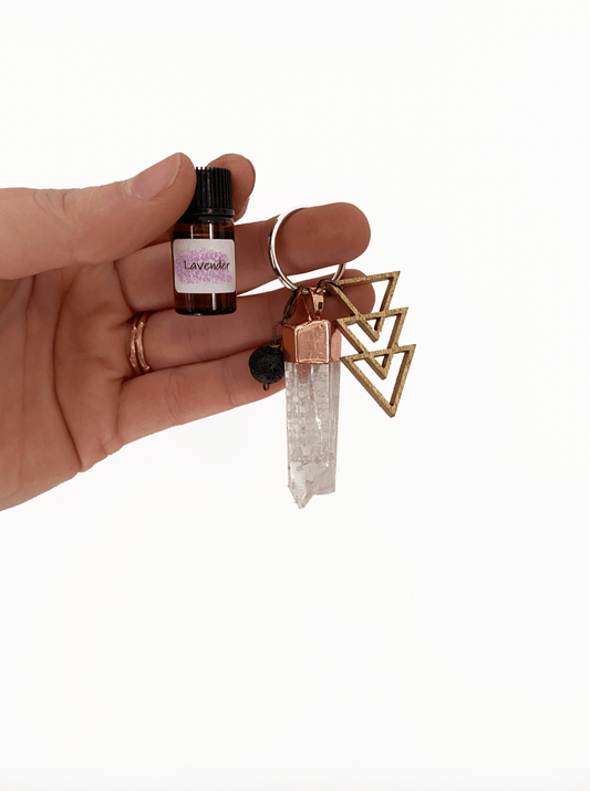 Dipped Crystal Keychain - Faux Theory Design