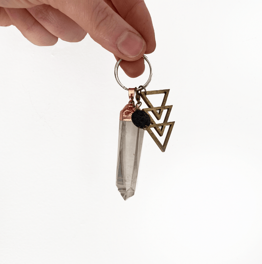 Dipped Crystal Keychain - Faux Theory Design