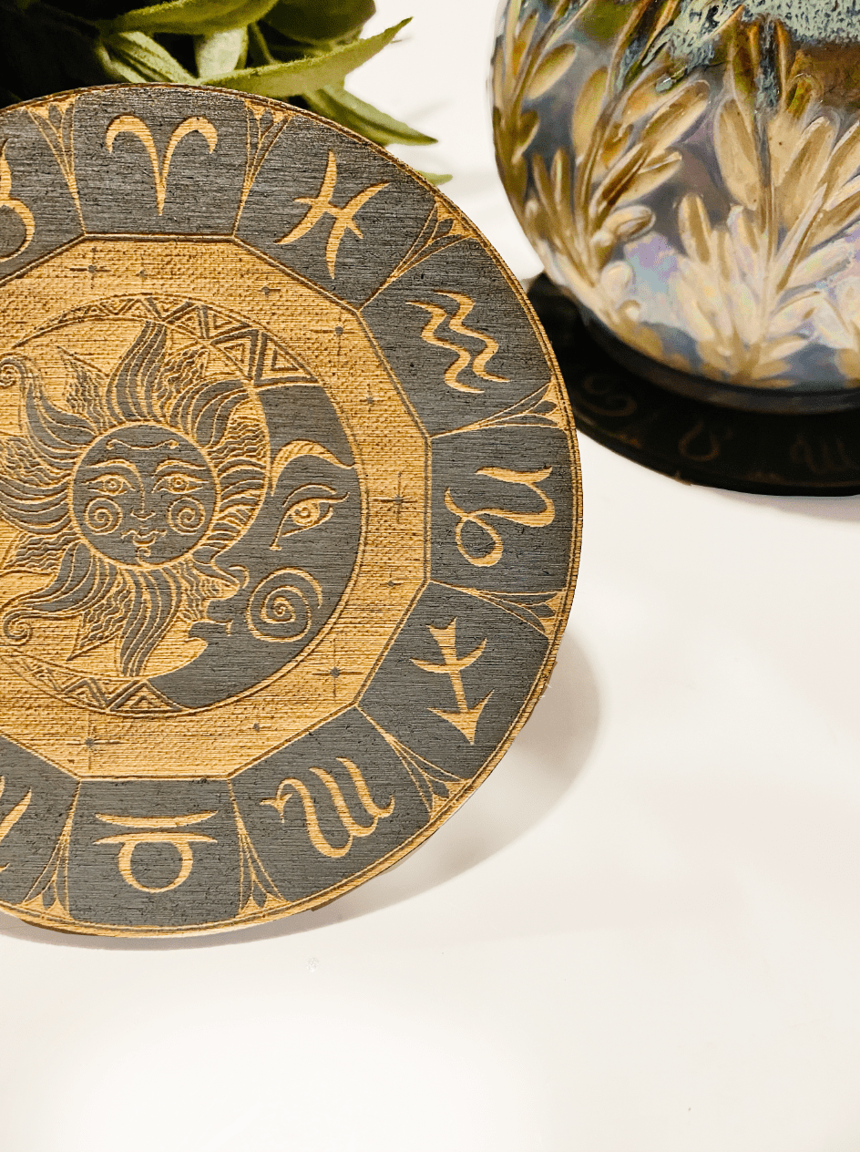 Distressed Zodiac Coasters - Faux Theory Design