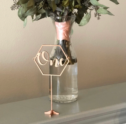 Hexagon Table Numbers