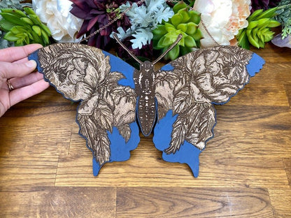 Floral Butterfly Wall Hanging - Faux Theory Design