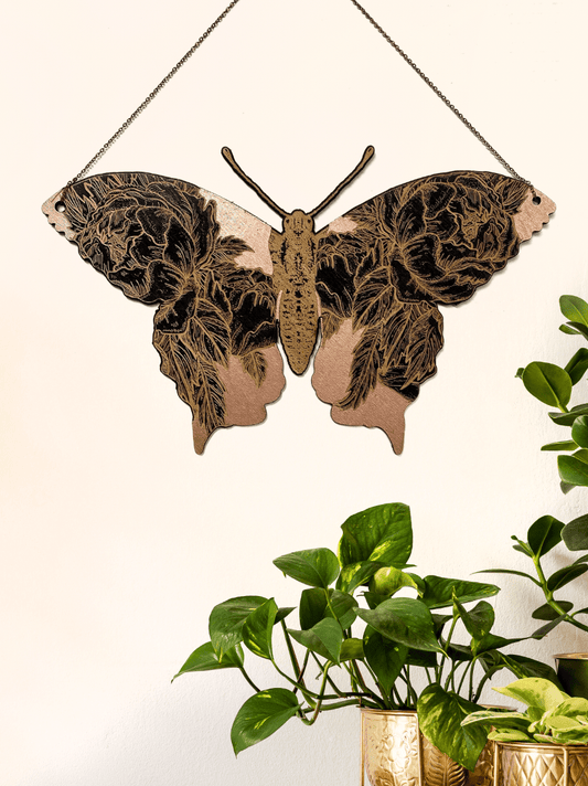 Floral Butterfly Wall Hanging - Faux Theory Design