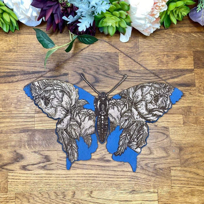 Floral Butterfly Wall Hanging - Faux Theory Design
