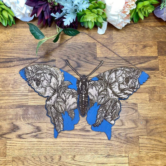 Floral Butterfly Wall Hanging - Faux Theory Design