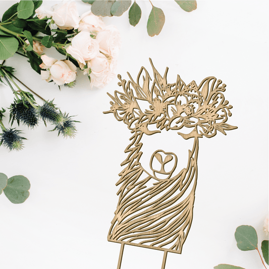 Floral Llama Cake Topper - Faux Theory Design