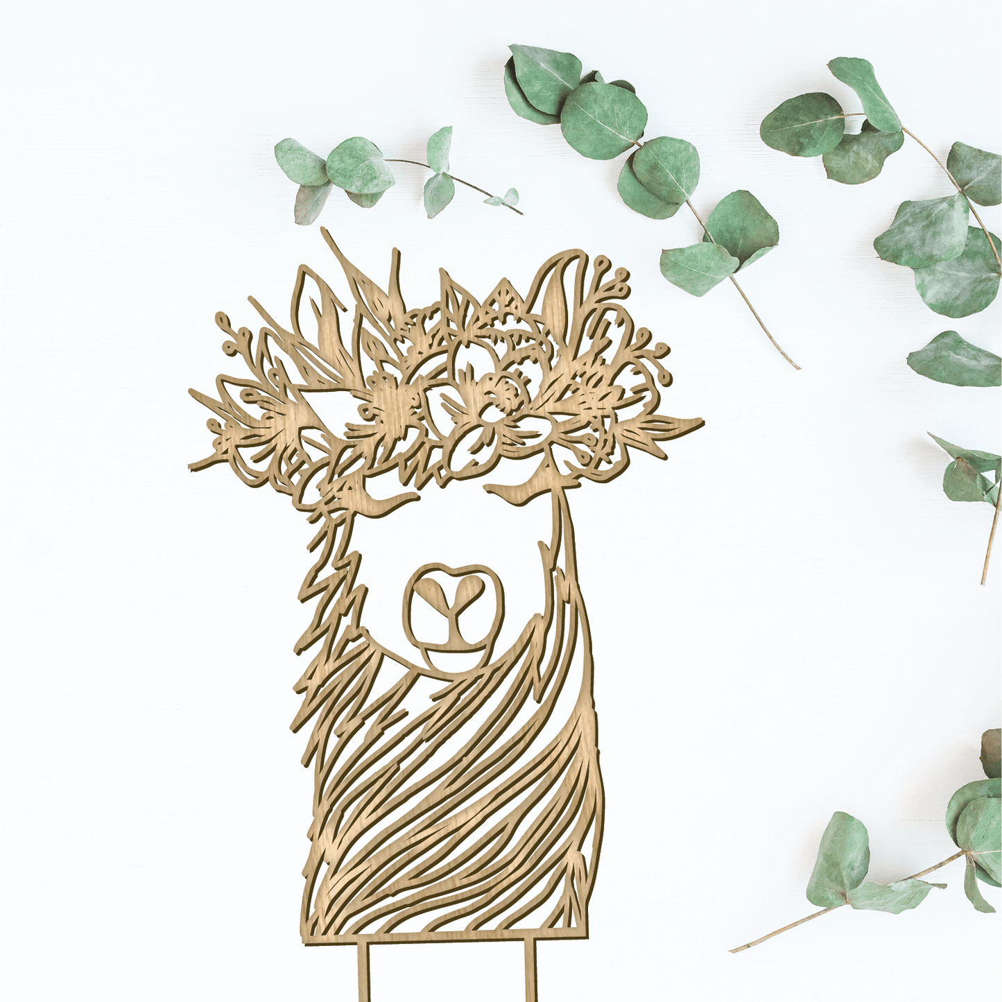 Floral Llama Cake Topper - Faux Theory Design