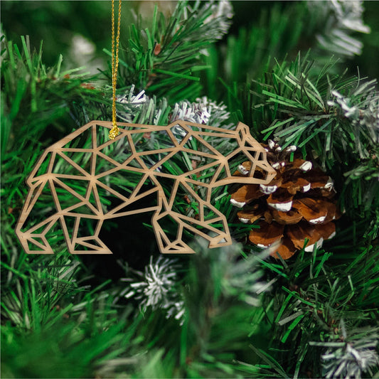 Geometric Bear Ornament - Faux Theory Design