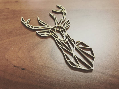 Geometric Deer Ornament - Faux Theory Design