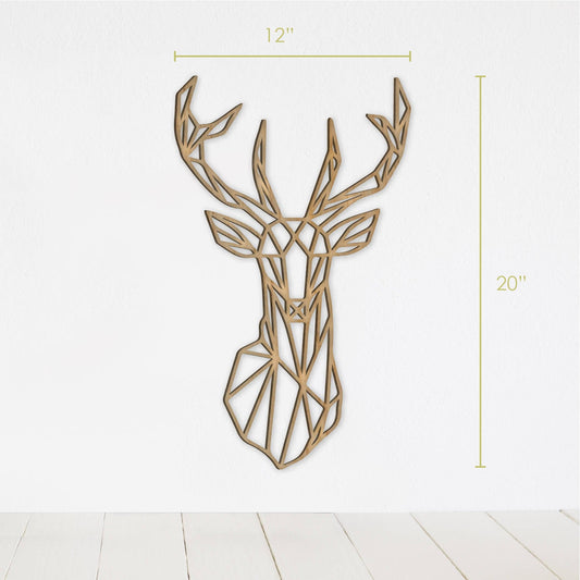 Geometric Deer Wall Art - Faux Theory Design