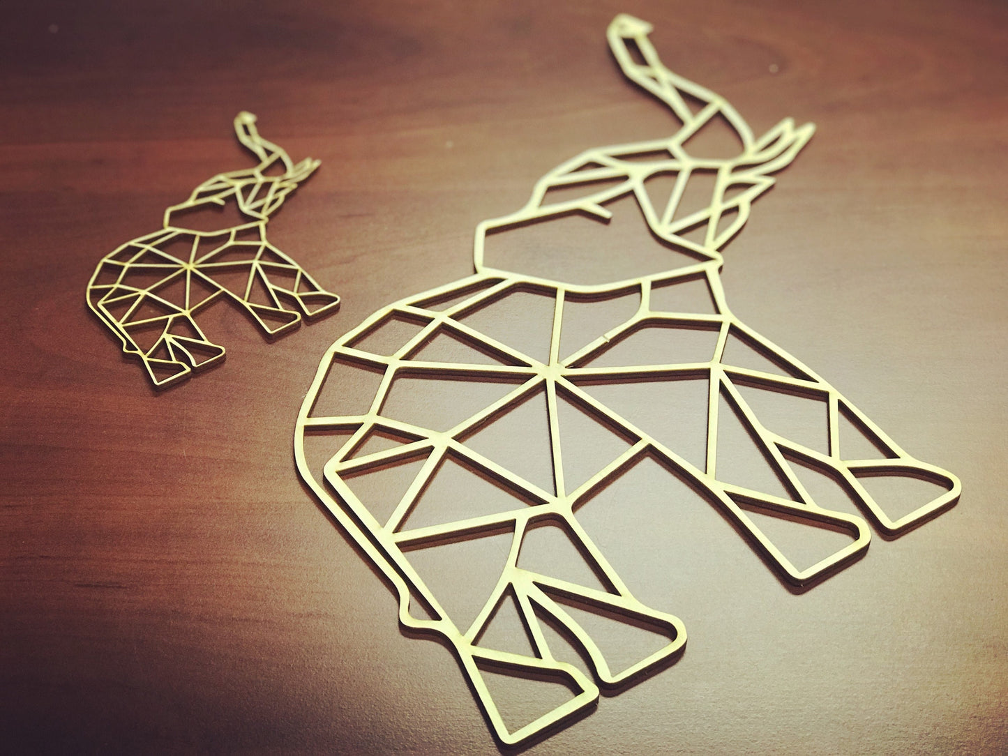 Geometric Elephant Ornament - Faux Theory Design