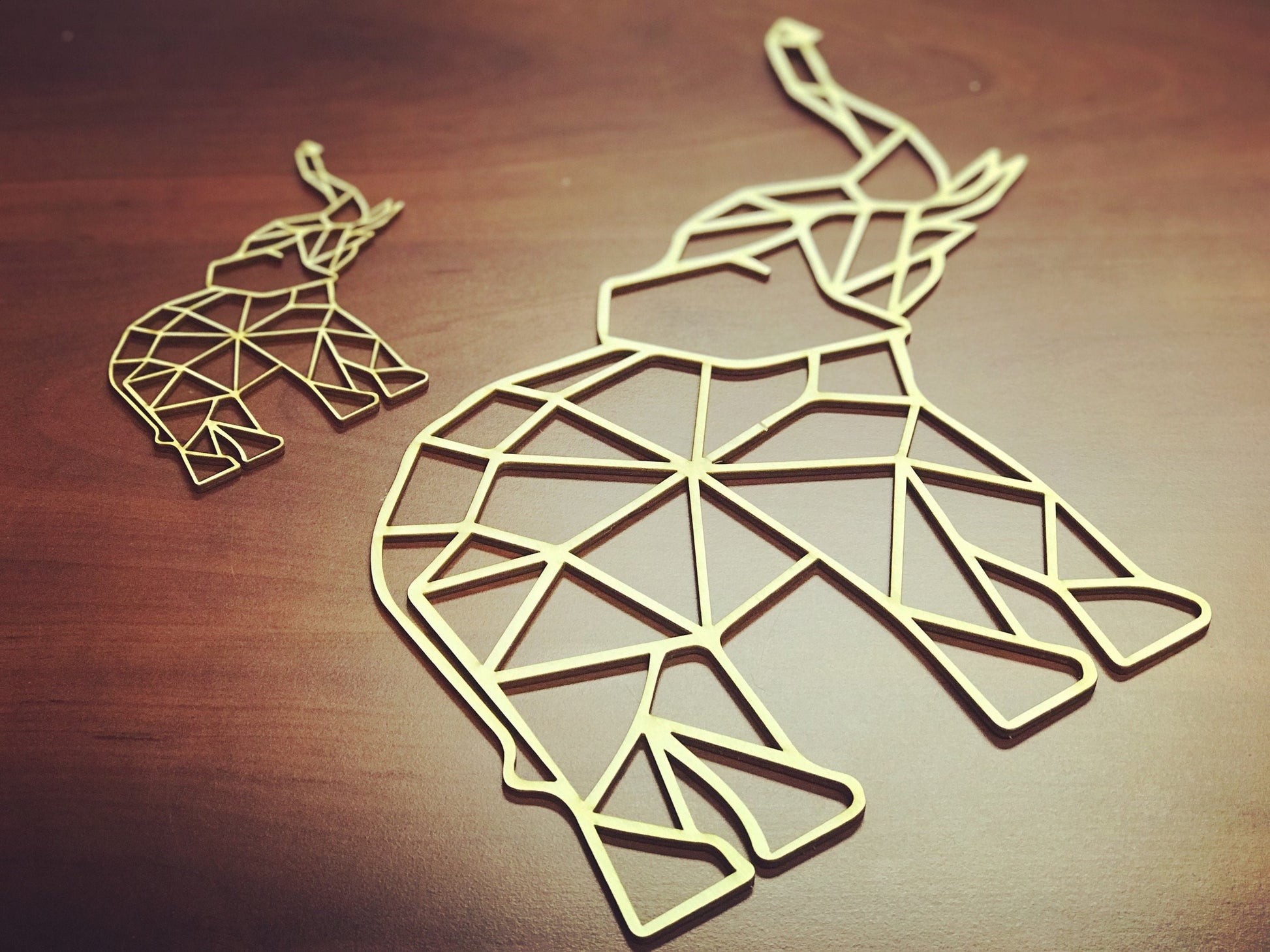 Geometric Elephant Ornament - Faux Theory Design