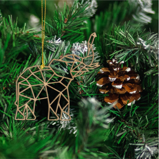 Geometric Elephant Ornament - Faux Theory Design