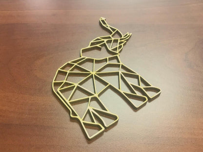 Geometric Elephant Ornament - Faux Theory Design