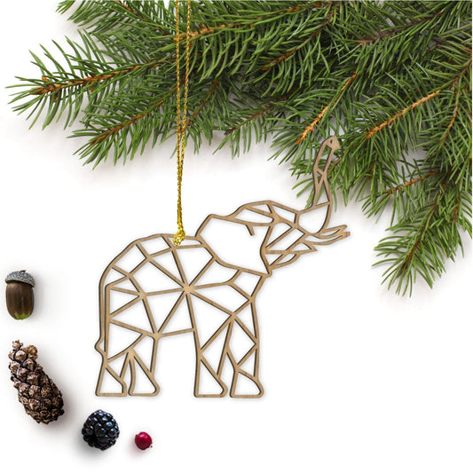 Geometric Elephant Ornament - Faux Theory Design
