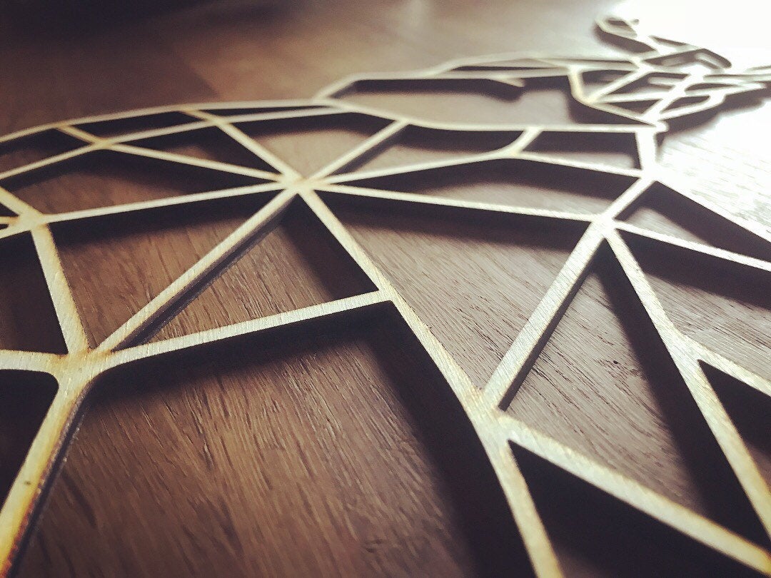 Geometric Elephant Wall Art - Faux Theory Design