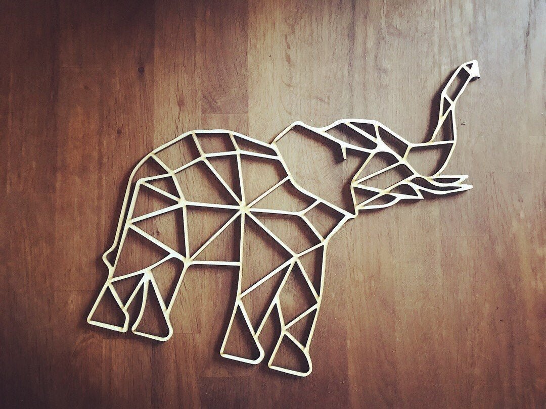Geometric Elephant Wall Art - Faux Theory Design