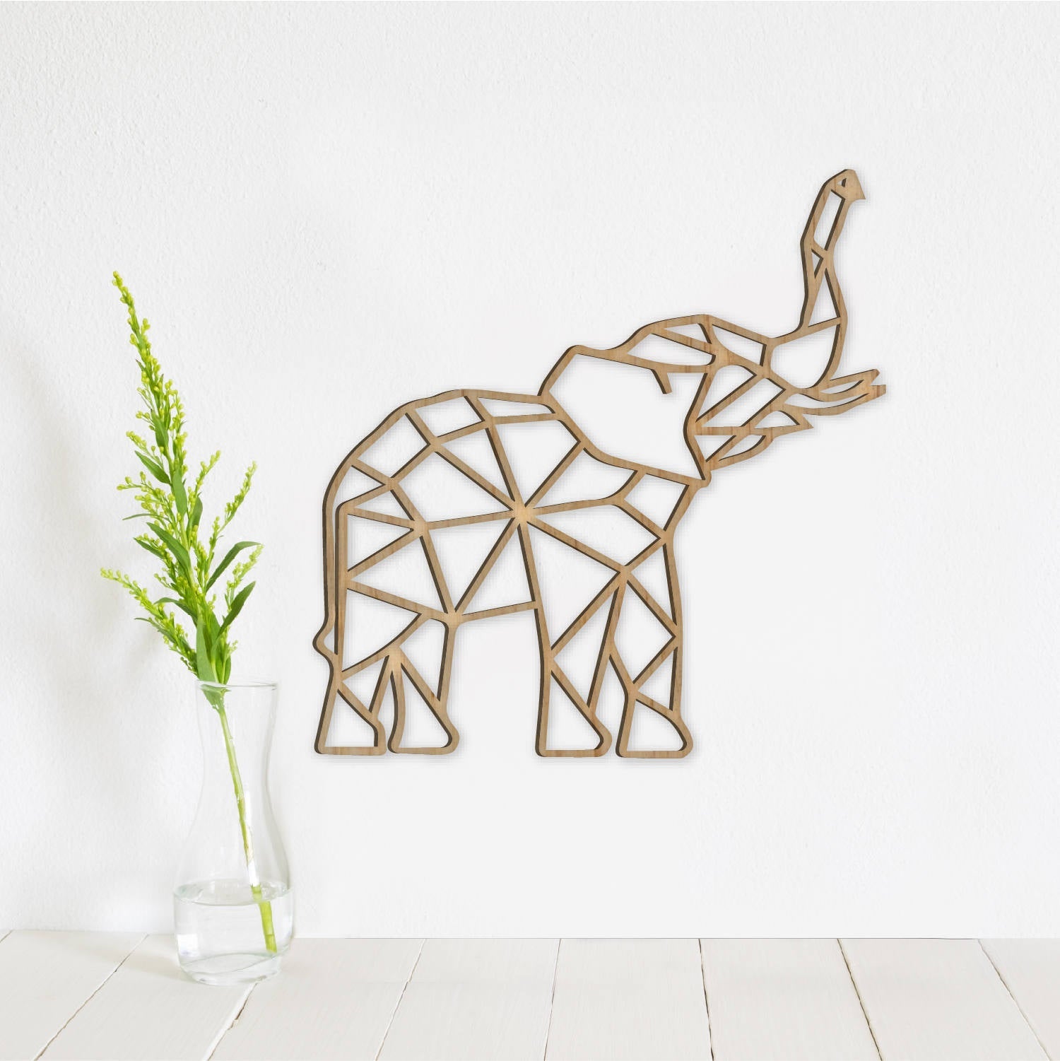 Geometric Elephant Wall Art - Faux Theory Design