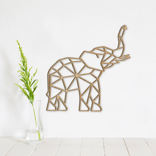 Geometric Elephant Wall Art - Faux Theory Design