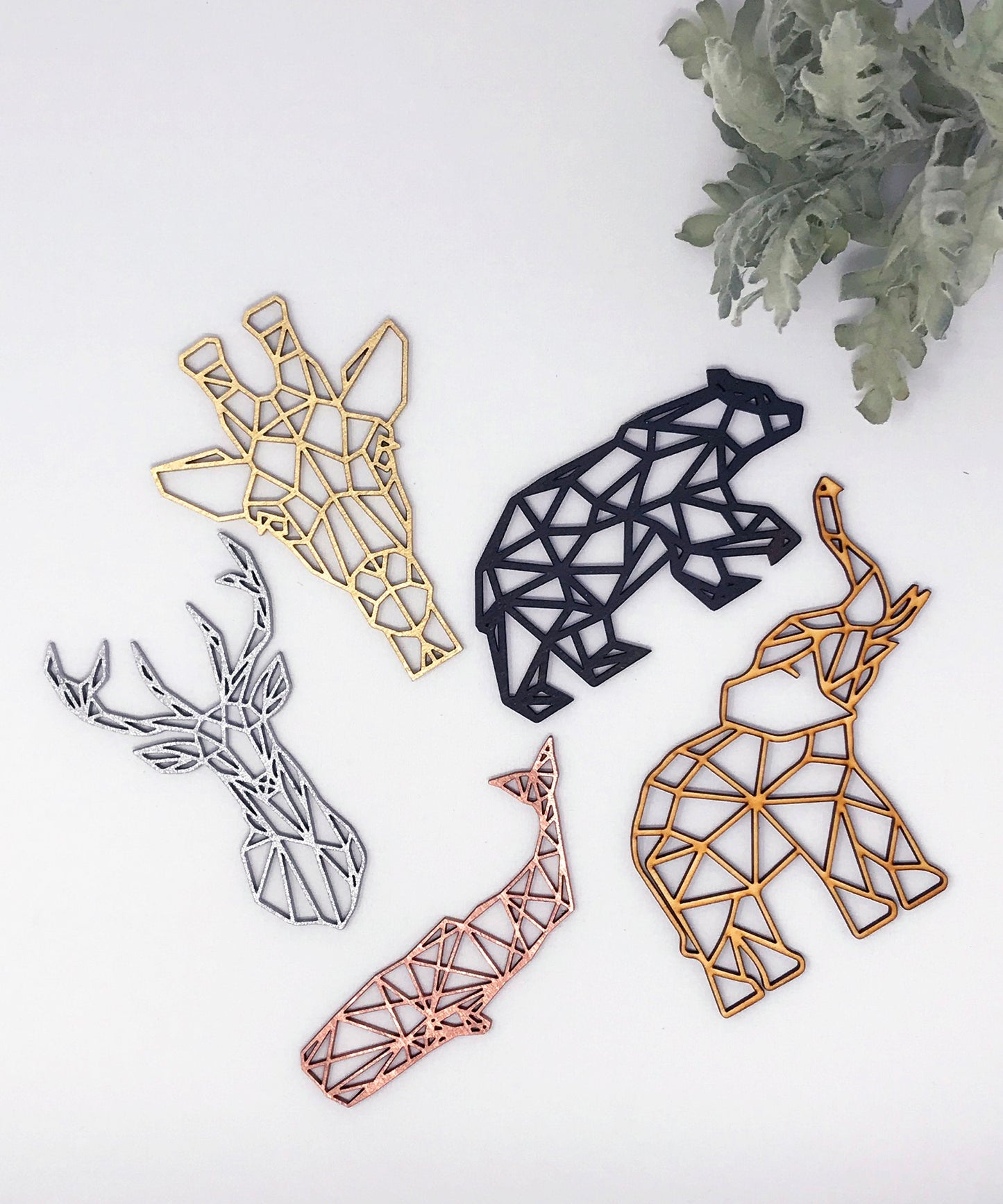 Geometric Fox Ornament - Faux Theory Design