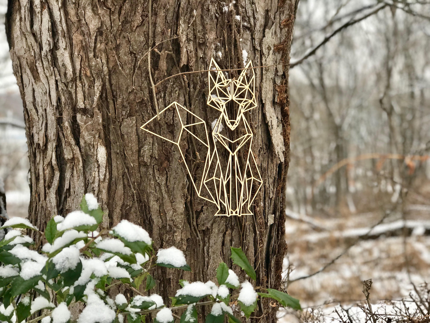 Geometric Fox Wall Art - Faux Theory Design