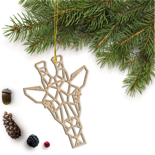 Geometric Giraffe Ornament - Faux Theory Design