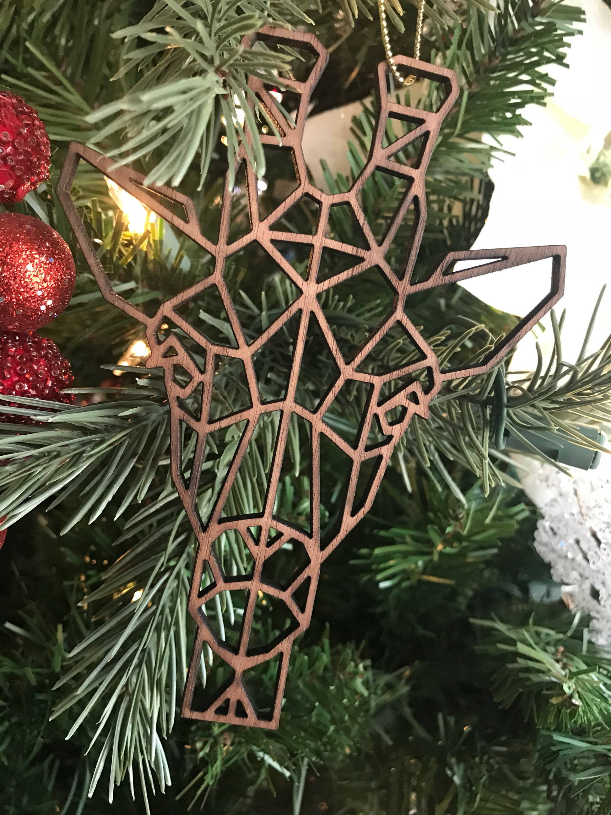Geometric Giraffe Ornament - Faux Theory Design