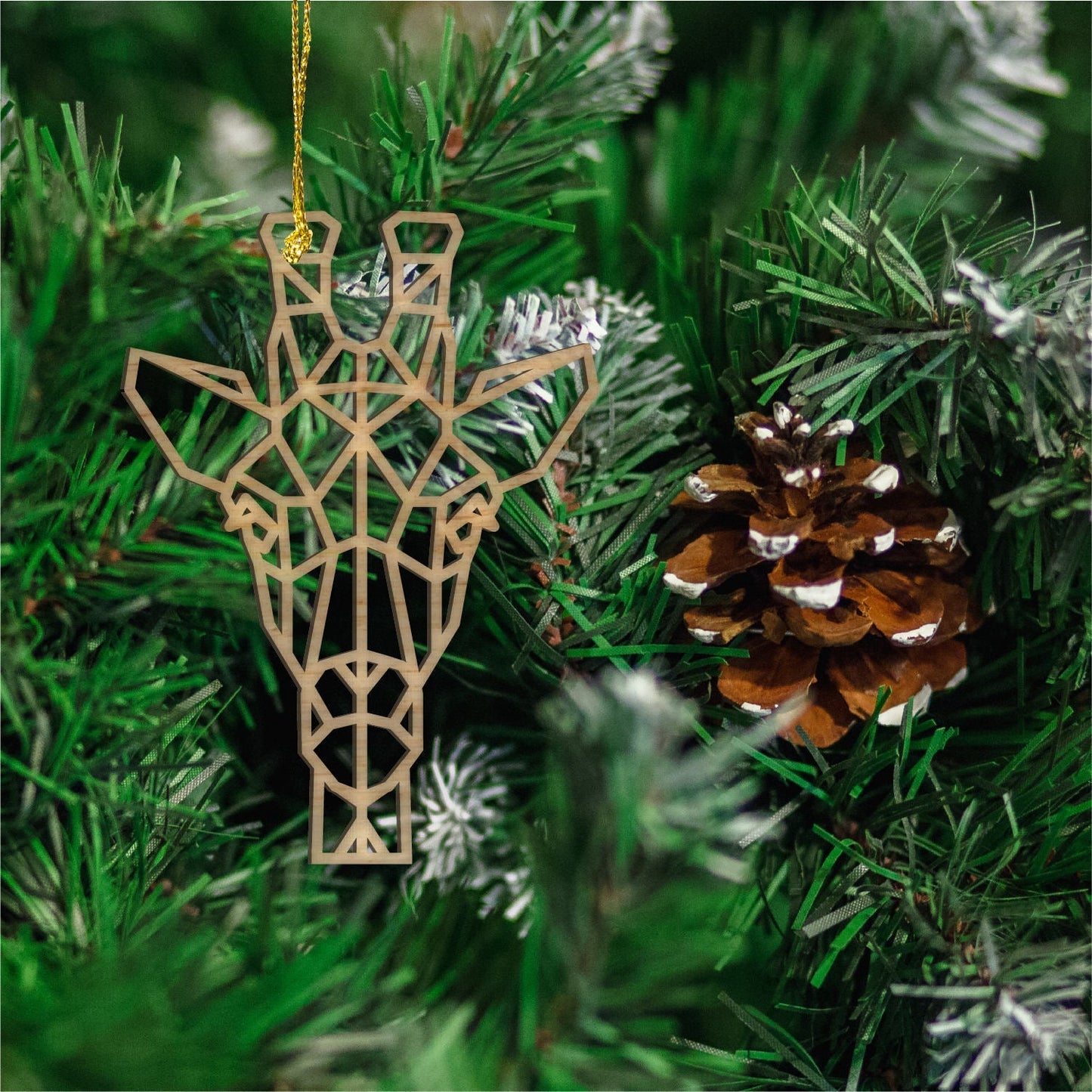 Geometric Giraffe Ornament - Faux Theory Design