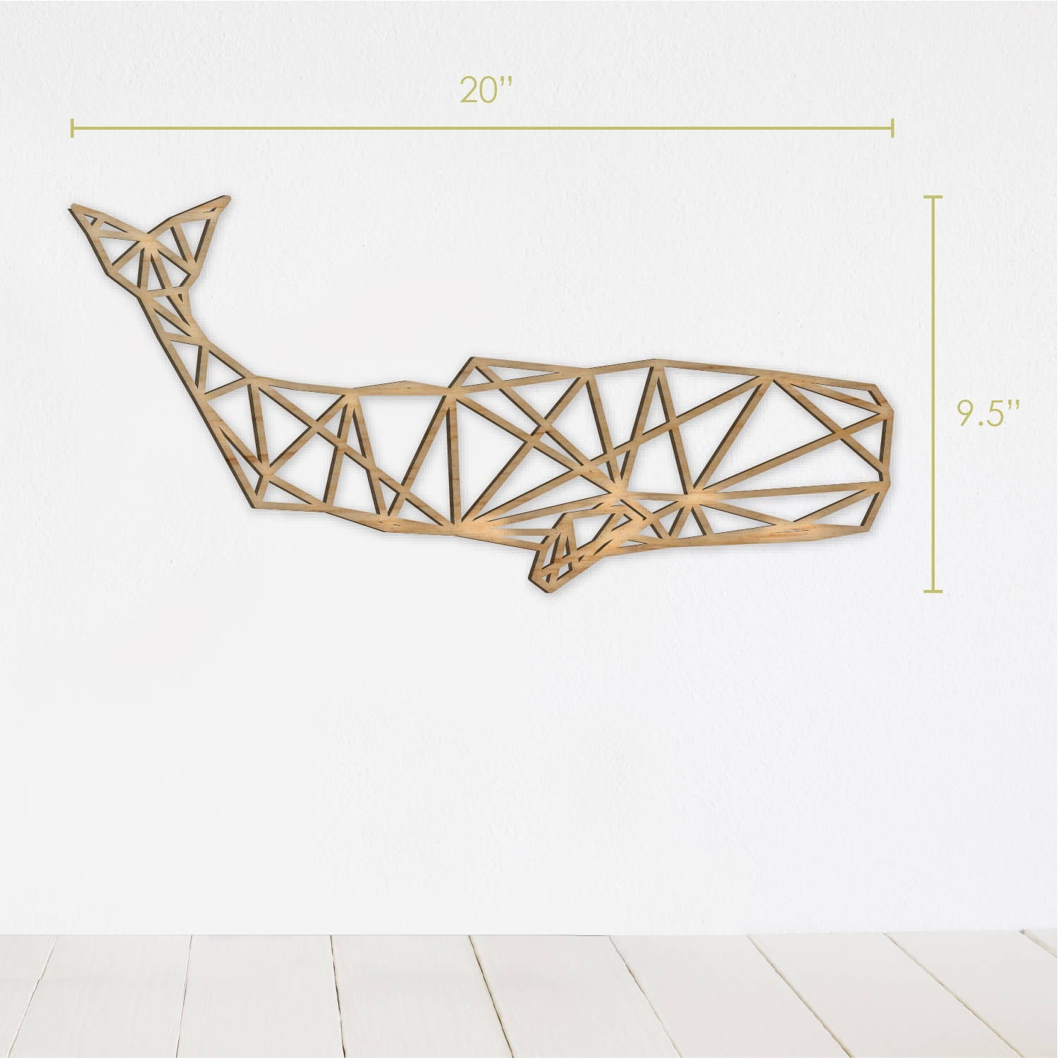 Geometric Whale Wall Art - Faux Theory Design